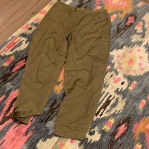 Olive Green Casual Pants